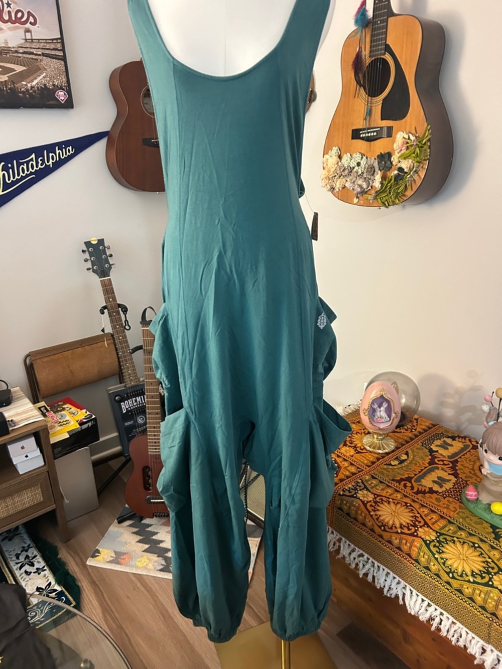 NWT FP Movement Teal Sleeveless Harem Jumpsuit